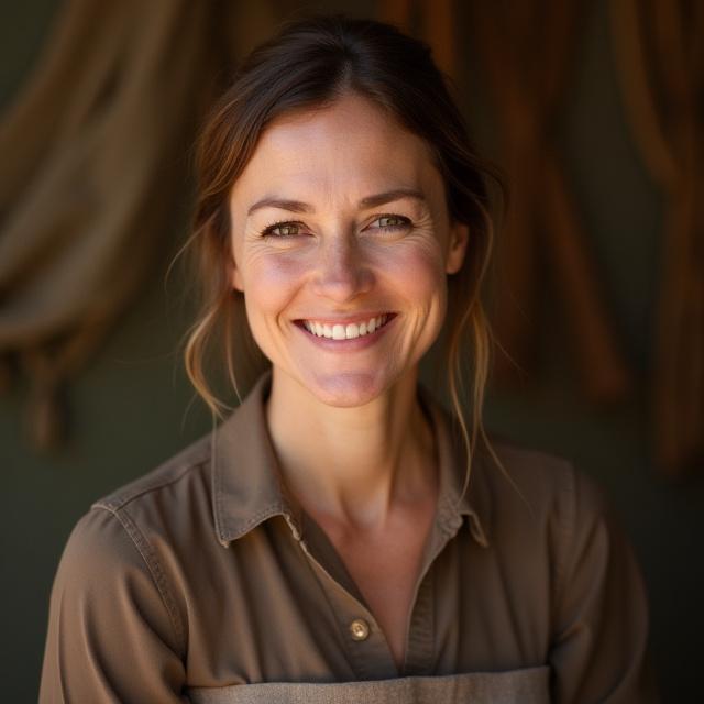 Ágnes, vezető szövőmester portréja